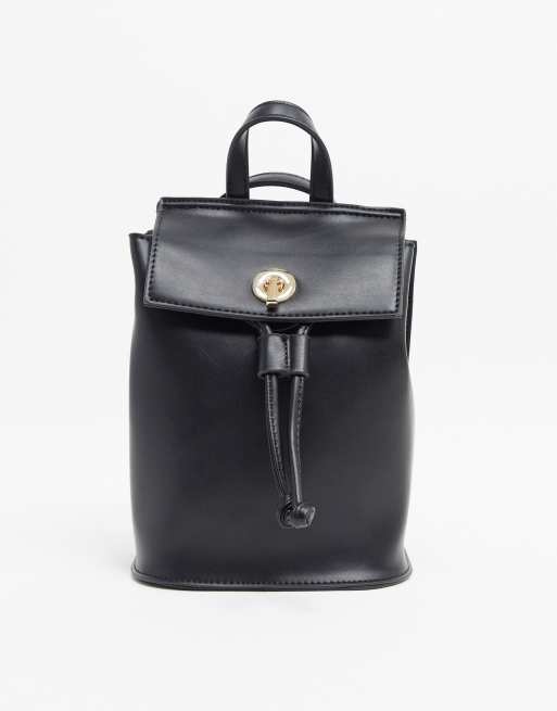 Parisian Faux Leather Small Backpack 