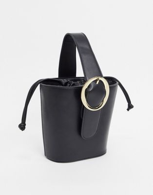 mini bucket bag in leather