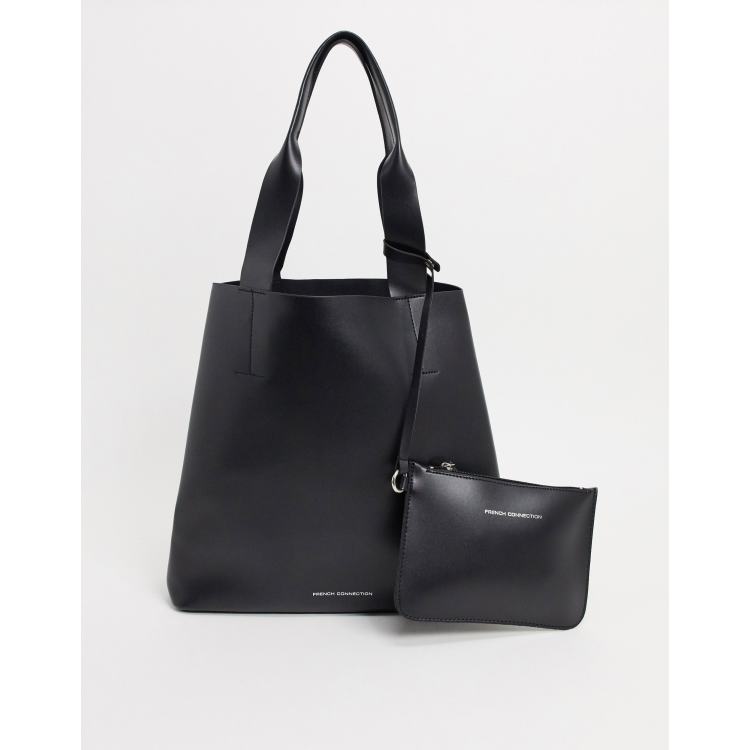 French connection womens 2025 classic tote black