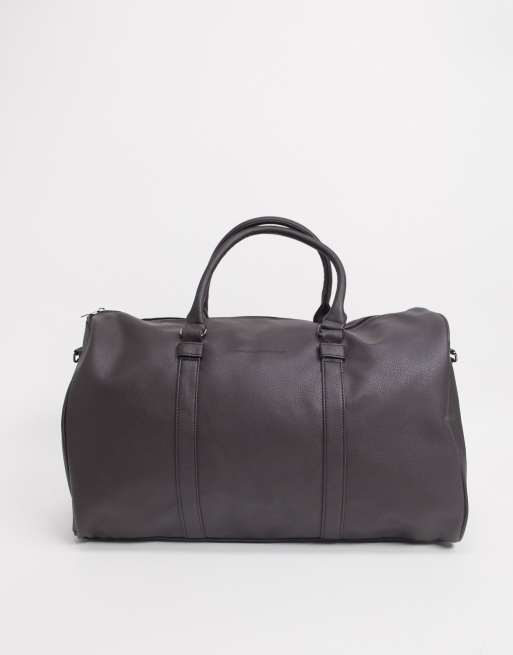 Faux leather 2024 holdall bag