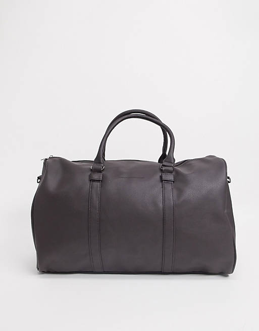 Faux leather classic holdall bag in Asos Men Accessories Bags Travel Bags 