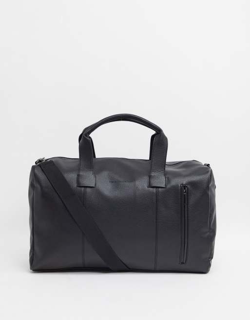 French Connection faux leather weekend holdall bag | ASOS