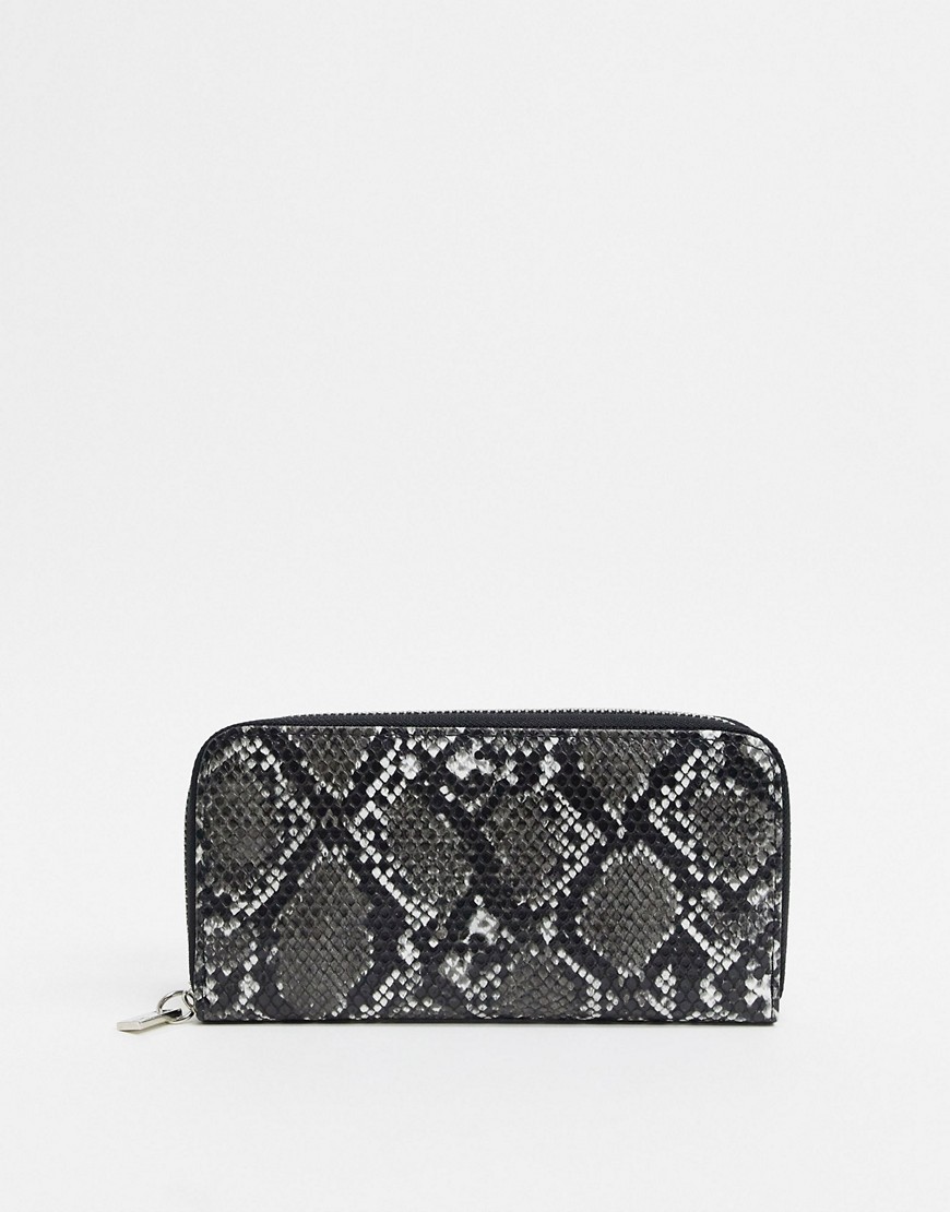 French Connection faux snakeskin purse-Grey