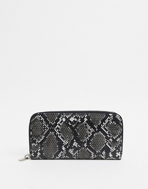 French Connection faux snakeskin purse