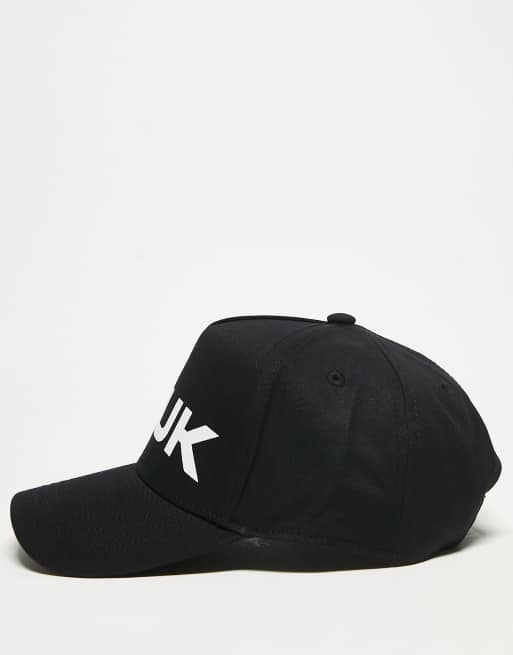 French Connection – FCUK – 2er-Pack Kappen in Schwarz und Hellblau mit Logo, 4 von 4