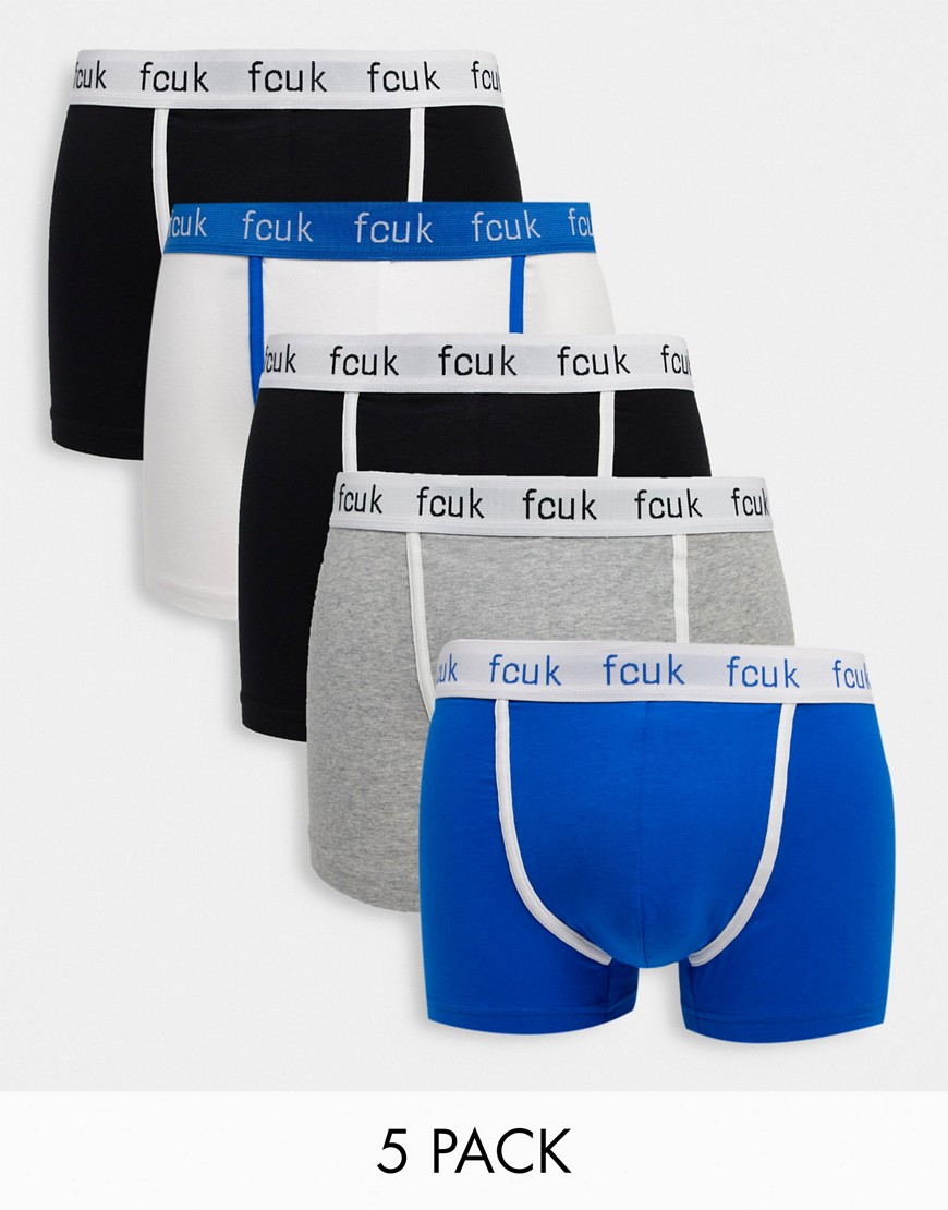 French Connection FCUK 5 pack boxers-Multi