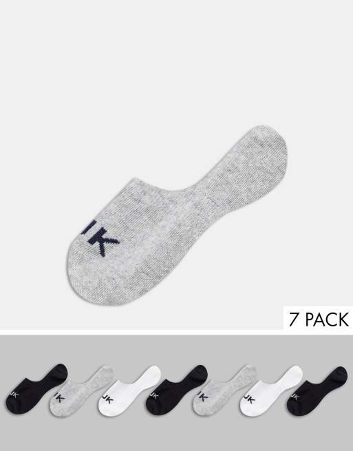 French Connection FCUK 7 pack invisible sneaker socks