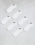 [French Connection Mens] French Connection FCUK 7 pack sneaker socks in white One Size WHITE