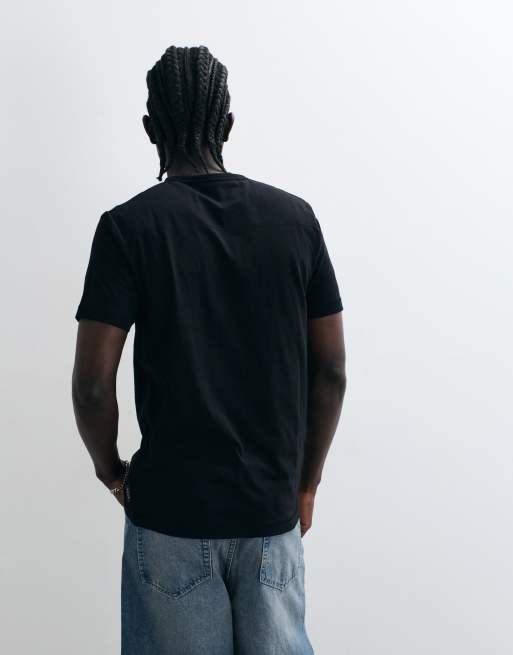 French Connection FCUK chest logo t-shirt in black, 5 of 5