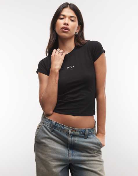 French Connection FCUK Grafik-Baby-T-Shirt in Schwarz - view 1