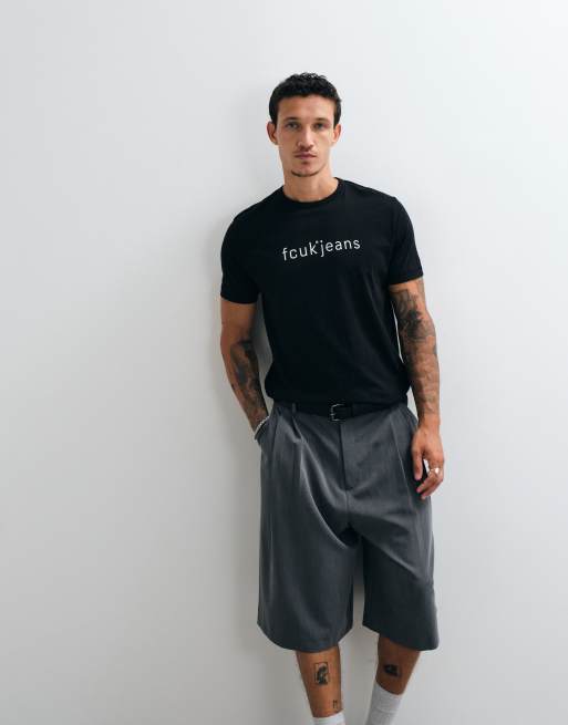 French Connection FCUK jeans grafisk t-shirt i svart, 2 av 5