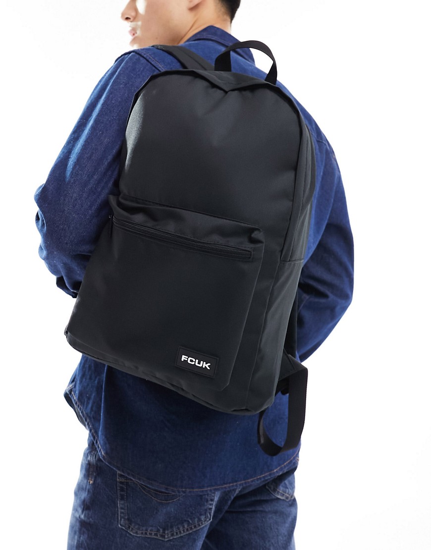 FCUK logo backpack in black