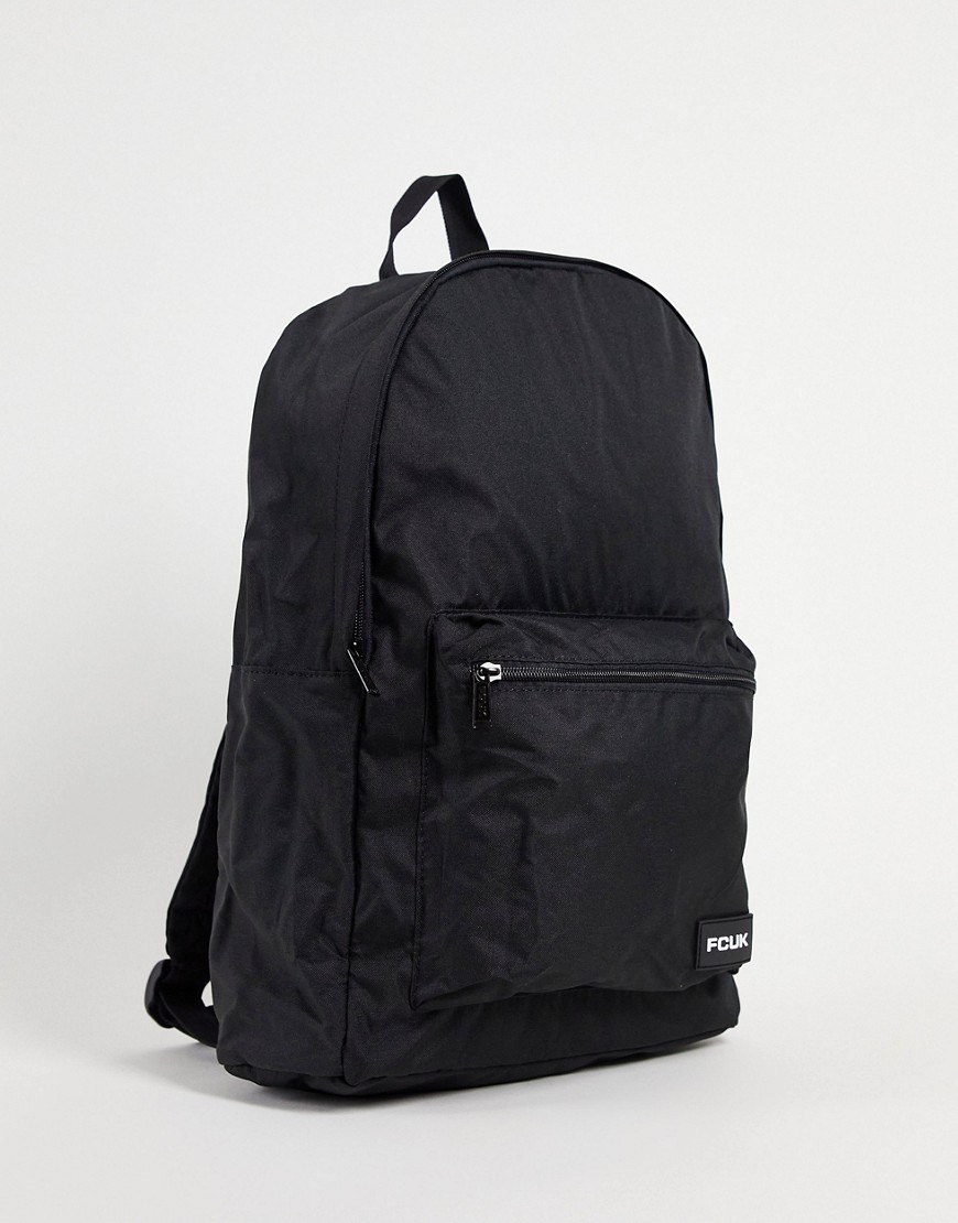 FRENCH CONNECTION FCUK LOGO BACKPACK IN BLACK,TBRTL