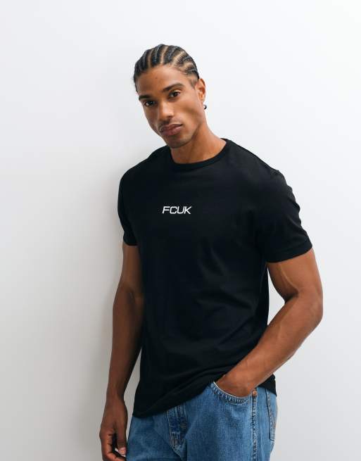 French Connection FCUK logo t-shirt in black, 2 of 5