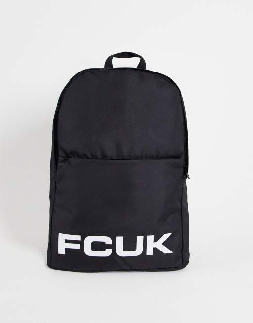 French Connection FCUK nylon backpack in black ASOS