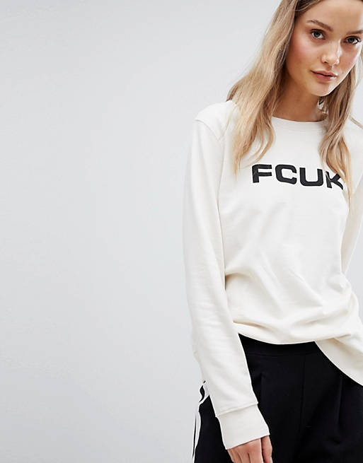 French Connection FCUK Print Sweatshirt