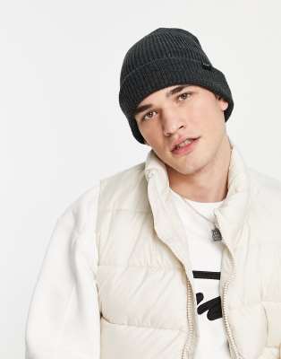 French Connection FCUK ribbed beanie hat in grey - ASOS Price Checker
