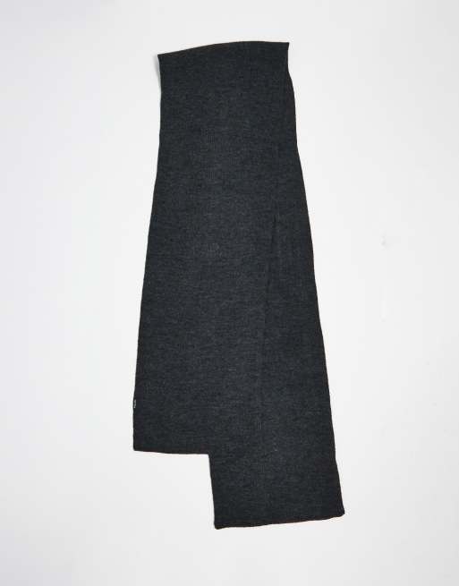 French Connection FCUK ribbed scarf in grey