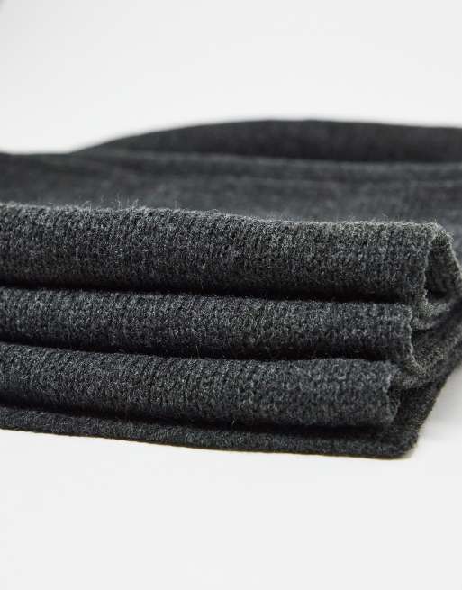 French Connection FCUK ribbed scarf in grey ASOS