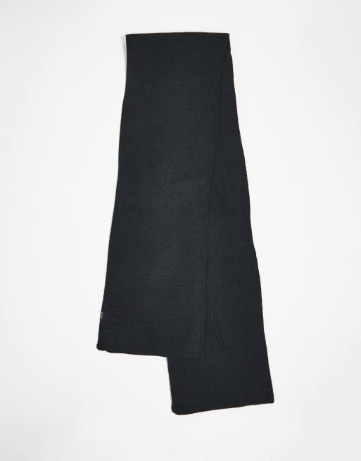 French Connection FCUK ribbed scarf in navy