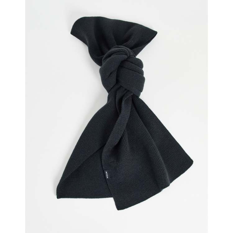 French Connection FCUK ribbed scarf in navy ASOS