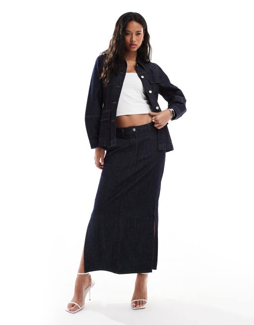 French Connection Finley dark denim set in blue
