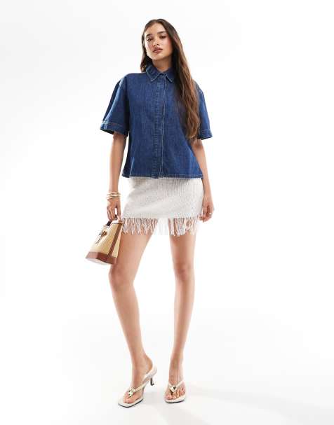 French Connection – Finley – Jeanshemd in Vintage-Blau - view 1