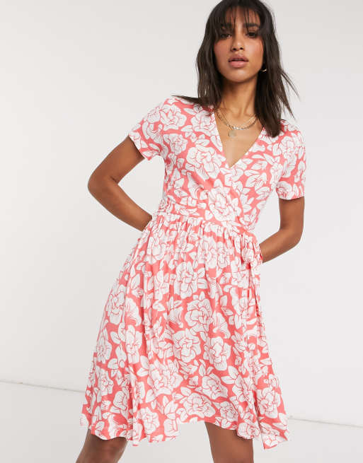 French connection red wrap dress best sale