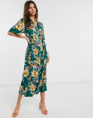 french connection floral shirt dress