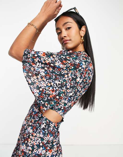 French Connection floral print mini dress in multi | ASOS