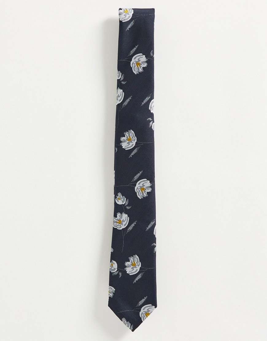 French Connection floral print tie-Black