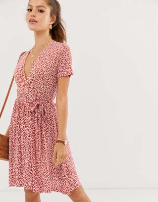 french connection floral wrap dress