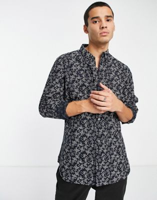 French Connection floral shirt in black