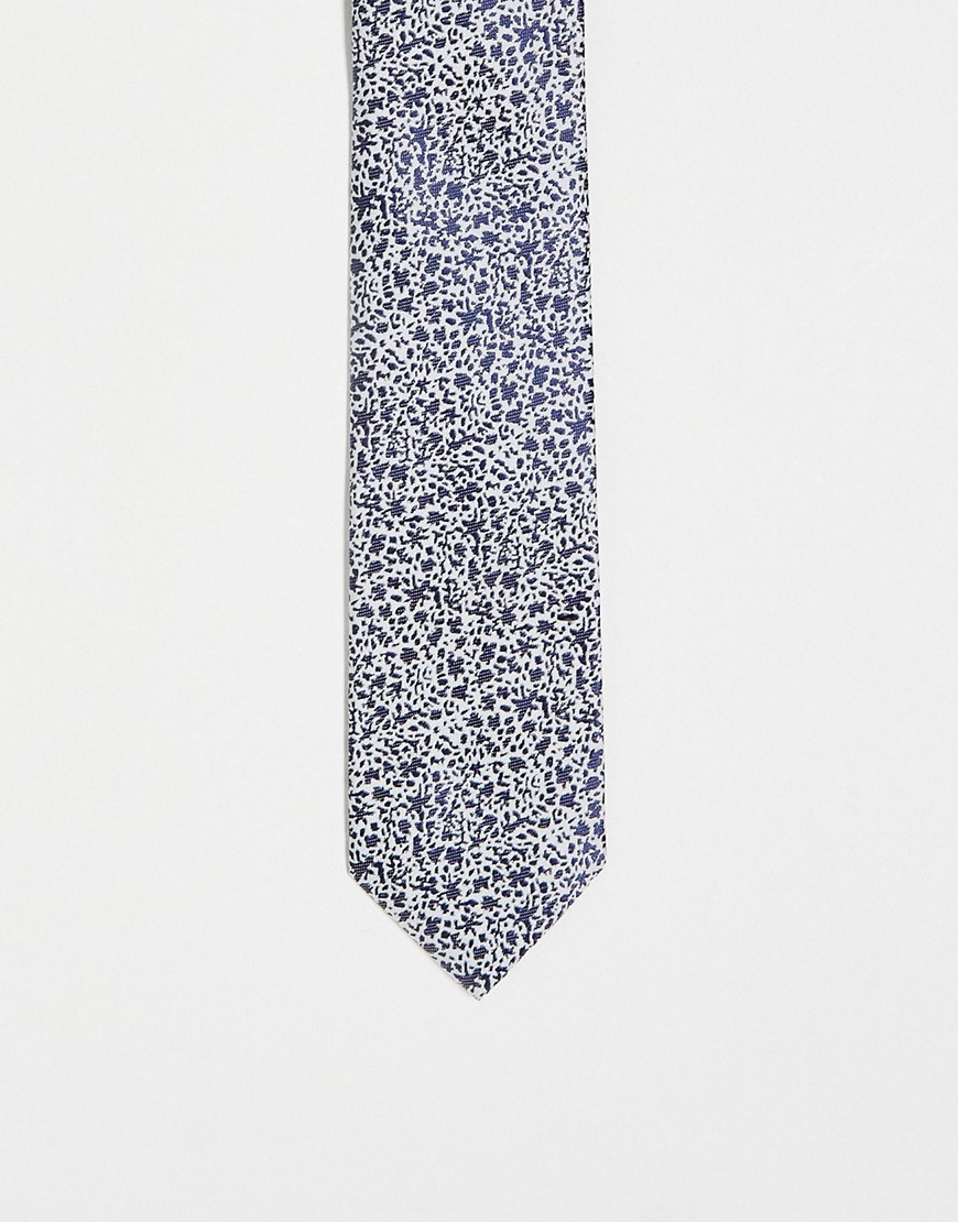 French Connection floral tie in indigo floral-Navy