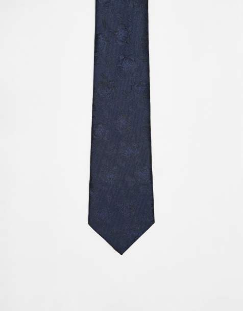 French Connection floral tie in navy - view 1