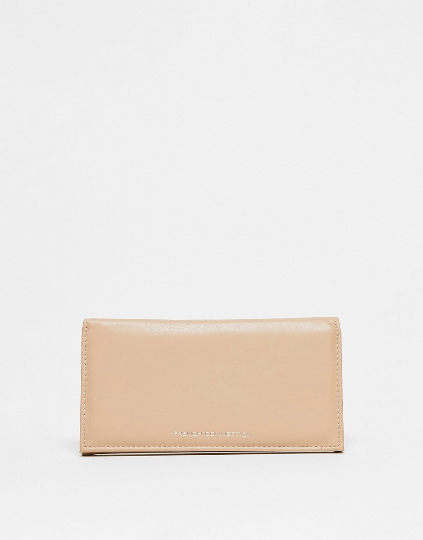 fold over long purse in taupe-Neutral