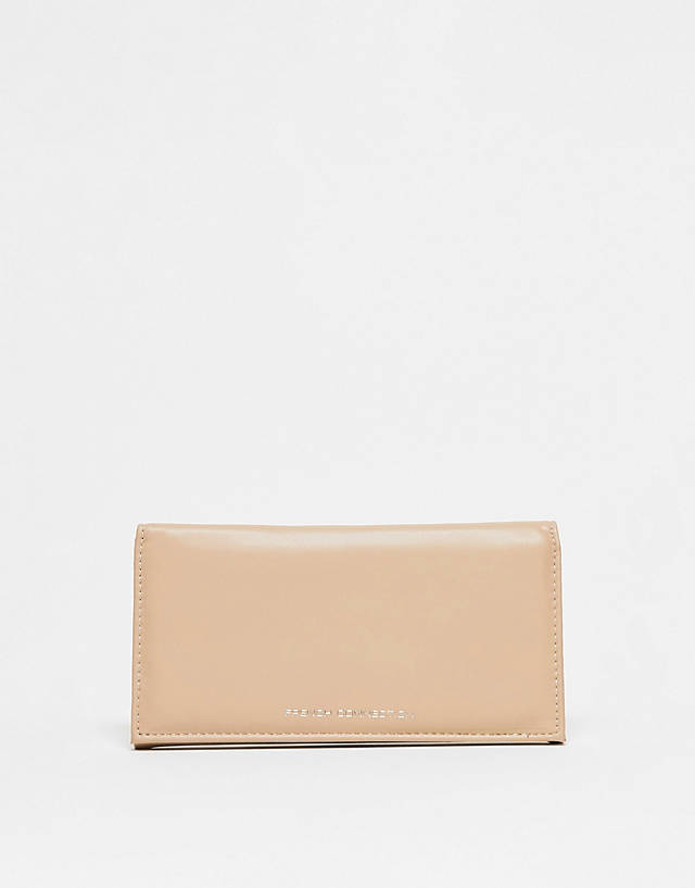 French Connection - fold over long purse in taupe