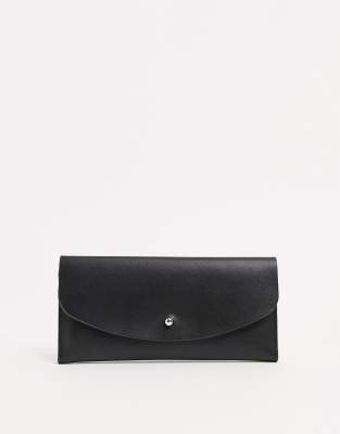 French Connection fold over purse in black