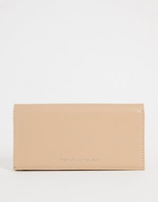 French Connection fold over wallet in taupe