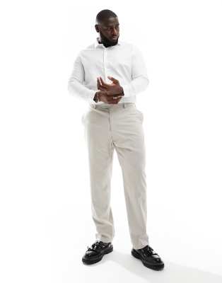 French Connection French Connection formal plus smart trouser in stone-Neutral