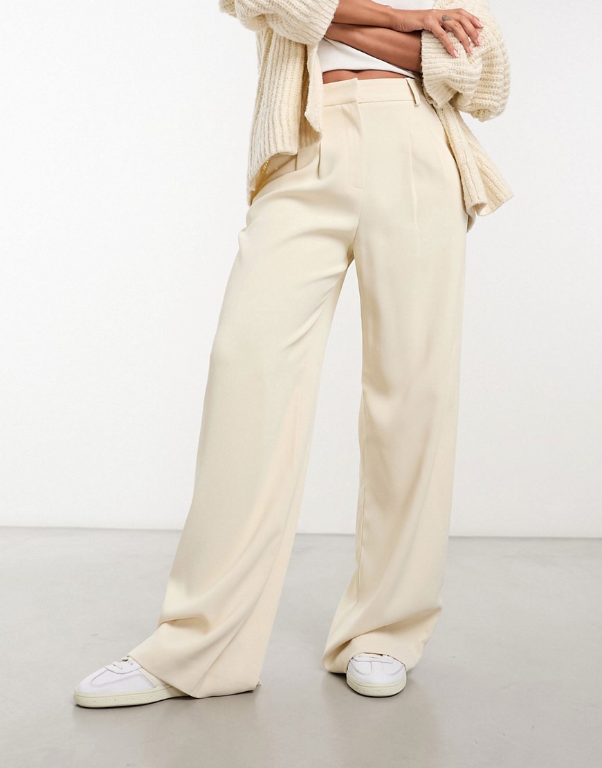 French Connection Front Pleat Pants In Camel-neutral
