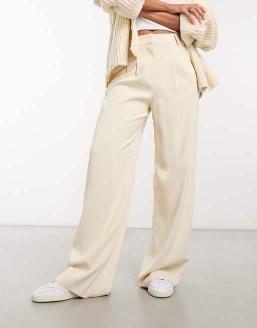 French Connection front pleat trousers in camel | ASOS