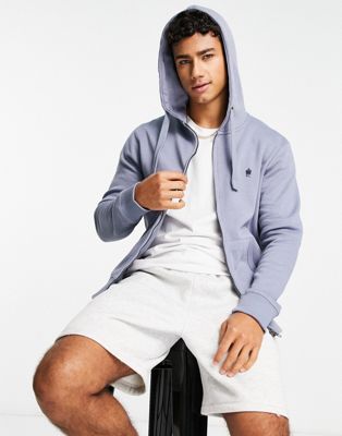 French Connection full zip hoodie in light blue