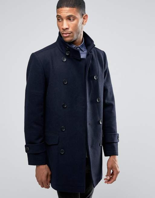 French connection wool shop rich funnel neck coat