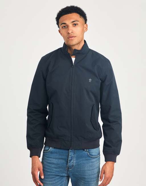 French Connection Funnel neck harrington jacket in navy, 5 of 5