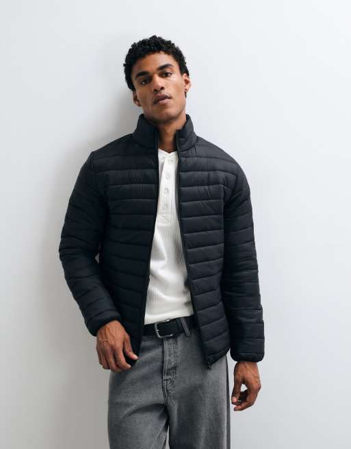 French Connection funnel neck lightweight puffer jacket in black, 2 of 5