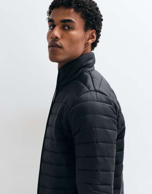 French Connection funnel neck lightweight puffer jacket in black, 3 of 5