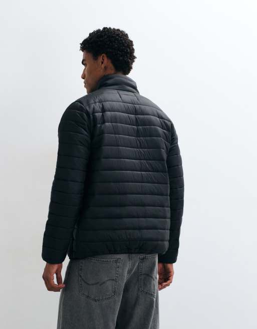 French Connection funnel neck lightweight puffer jacket in black, 5 of 5