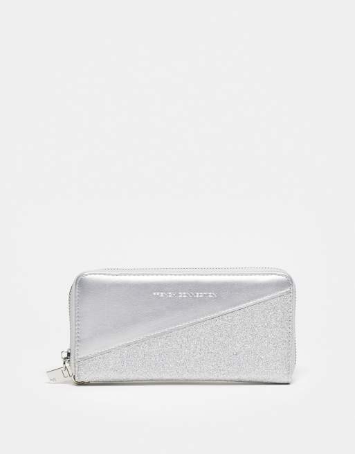French Connection – Geldbörse in glitzerndem Silber
