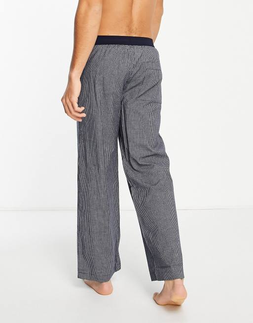 French Connection - Geruite loungebroek in marineblauw, 2 van 4